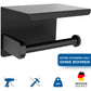 Perfectosan | Toilettenpapierhalter ohne Bohren | Superior-Collection | Modell Theodotus schwarz